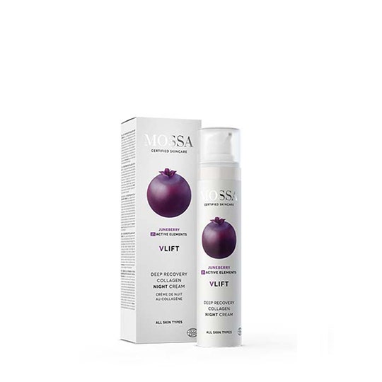 Mossa - V-Lift Deep Recovery Collagen Night Cream 50 ml - Crema Viso Anti Età Per Tutti I Tipi Di Pelle